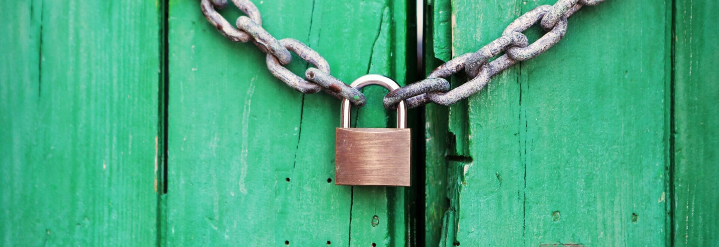 Padlock Green Door